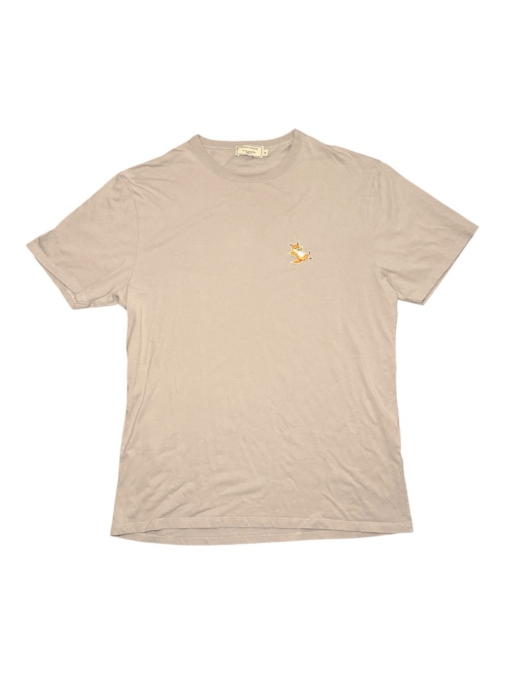 Maison Kitsuné Chillax Fox Patch T-Shirt Beige Men’s M